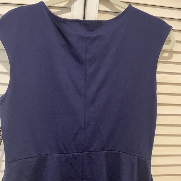 NY&Co front stripe dress white navy women M NWT - Picture 7 of 13